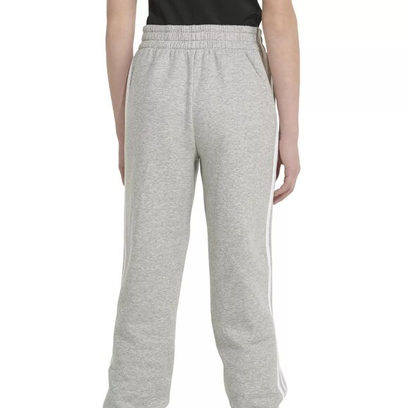 NWT adidas Girls' Elastic Waistband 3-Stripe Cotton Fleece Joggers - Picture 4 of 8